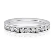 White Gold 1 Ct Channel Diamond Band — Creative Jewelers