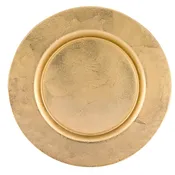 13" Gold Glamour Glass Charger