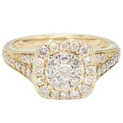 10K Gold Diamond Engagement Ring| 1.00 CT TDW| 4.10 Grams| Size 7″- R13487A