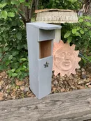 Vintage Blue Owl House / Nesting Box / Owl Box / Screech Owl