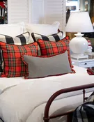 Ancient Stewart Red w/ Black Cord Pillow Sham