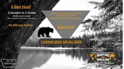 Montana Black Bear Hunt – 5 Days, 2 hunters