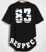 Black short sleeve 83 shirt