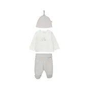 3PC SILVER DUCK GIFT SET WITH FOOTED PANTS 1506-73