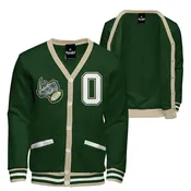 Fleece Varsity Cardigan With No Lining