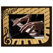 Engraved Alderwood Frame - A-FRM_-10-0015 - Piano Keys