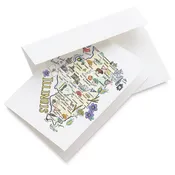 Illinois Map Greeting Card