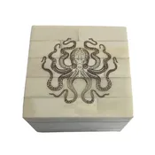 3-1/4"  Octopus White Bone Box
