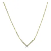 14K DIAMOND V SHAPE NECKLACE