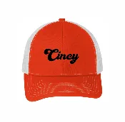 Cincy Hat (Orange/White Mesh) — Madison Print Shoppe