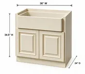 Antique White - Farmhouse Sink Base FSB36 - ShopCabinet