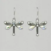 Firefly Dragonfly Pearl Large Earring - White Pearl