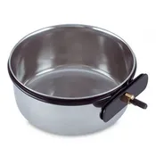 A&E Cage Company Bolt-On Coop Cup 20oz - Stainless Steel Bird Cage Food & Water Dish