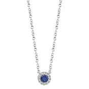 14 KARAT GOLD DIAMOND AND SAPPHIRE NECKLACE
