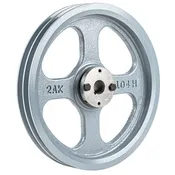 10.25" Double Groove A Section 4L Sheave with 7/8" (0.875") H-Style Split Taper Bushing - 2AK104H