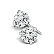14 Karat Stud Earrings With 0.42Tw Round Diamonds