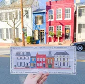 Alexandria Street Scene 18 mesh Needlepoint Canvas