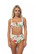 BRIGHT FLORAL TIE FRONT BIKINI SET