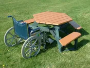 6 Person Economizer Hexagon Table Handicap Accessible