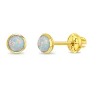 14K White Opal Bezel