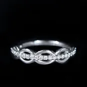 14K White Gold 0.23 CTW Diamond Band