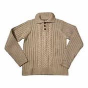1/4 Button Wool Blend Sweater