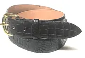 Alligator Belly Black Matte 1.5″ Belt