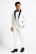 100-08 WHITE SHINNY TUX 3 PC
