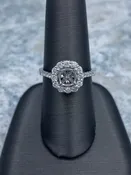 14 Karat White Gold Diamond Halo Semi-Mount