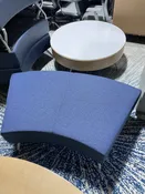 Blue Quarter Circle Bench Reception Seats