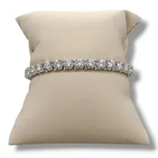 14K W Gold 12.86ctw Lab Created Tennis Bracelet G-H/VS2
