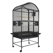 A&E Cage Company Dome Top Cage Black - 32” x 23” - Rolling Bird Enclosure #9003223
