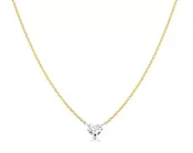 Heart Shaped Floating Diamond Pendant