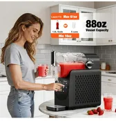 Slushie Machine No Ice Needed, Auto-Clean, 220W Quick Frozen Drink Maker