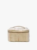 Beige/White Fiona Cotton Cosmetic Case