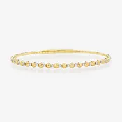 0.25CT Gold Stud & Diamond Flex Bangle Bracelet