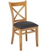 Gambrel 18'' H Faux Leather Upholstered Beech Side Chair (Set of 2) — Beechwood Mountain