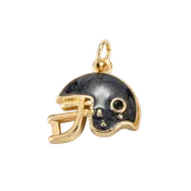18k Gold Plated Brass Football Helmet Charm