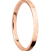 14K Rose Gold with Hammer Finish
