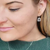 Be Amazed by Grace Cut-Out Cross Earrings Sterling