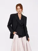 2 Pocket Cotton Striped Blazer Jacket