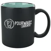 Aqua in / Black Matte Out Hilo C-Handle Mug