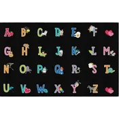 Alphabet Pictures Classroom Seating Rug