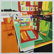 Diamond Head View. Study no. 42t1 3, Stephen Yuen — Honolulu Printmakers
