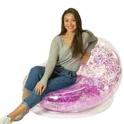 Air Candy Inflatable Pink Glitter Chair