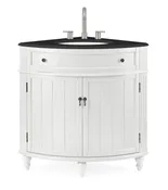 24 Inch Cottage Freestanding Triadsville Corner Bathroom Vanity, Single Sink, Fully Assembled