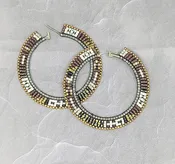 Big Hoop Earrings, wine colored | sirlin hall jewelry