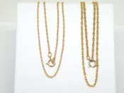 14k Gold Filled twisted rope neck chains  18″ long,  two sizes