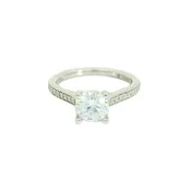 14KG White Gold Semi Mount, Size 6.5 *center stone not included