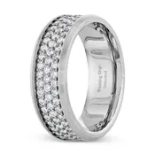 14K Gray Gold Wedding Band - PN00004